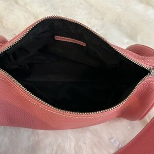 Light pink pebble leather small purse